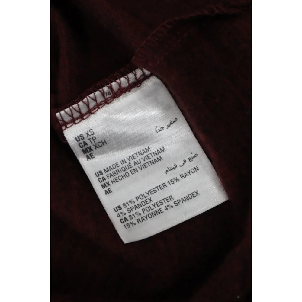 Alfani‎ French Terry Pajama Shirt - Garnet Stone - Size XS